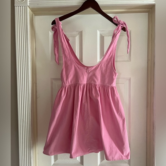 Sugar Thrillz All My Love Corduroy Pinafore Pink Heart Pocket Dress - Picture 2 of 7